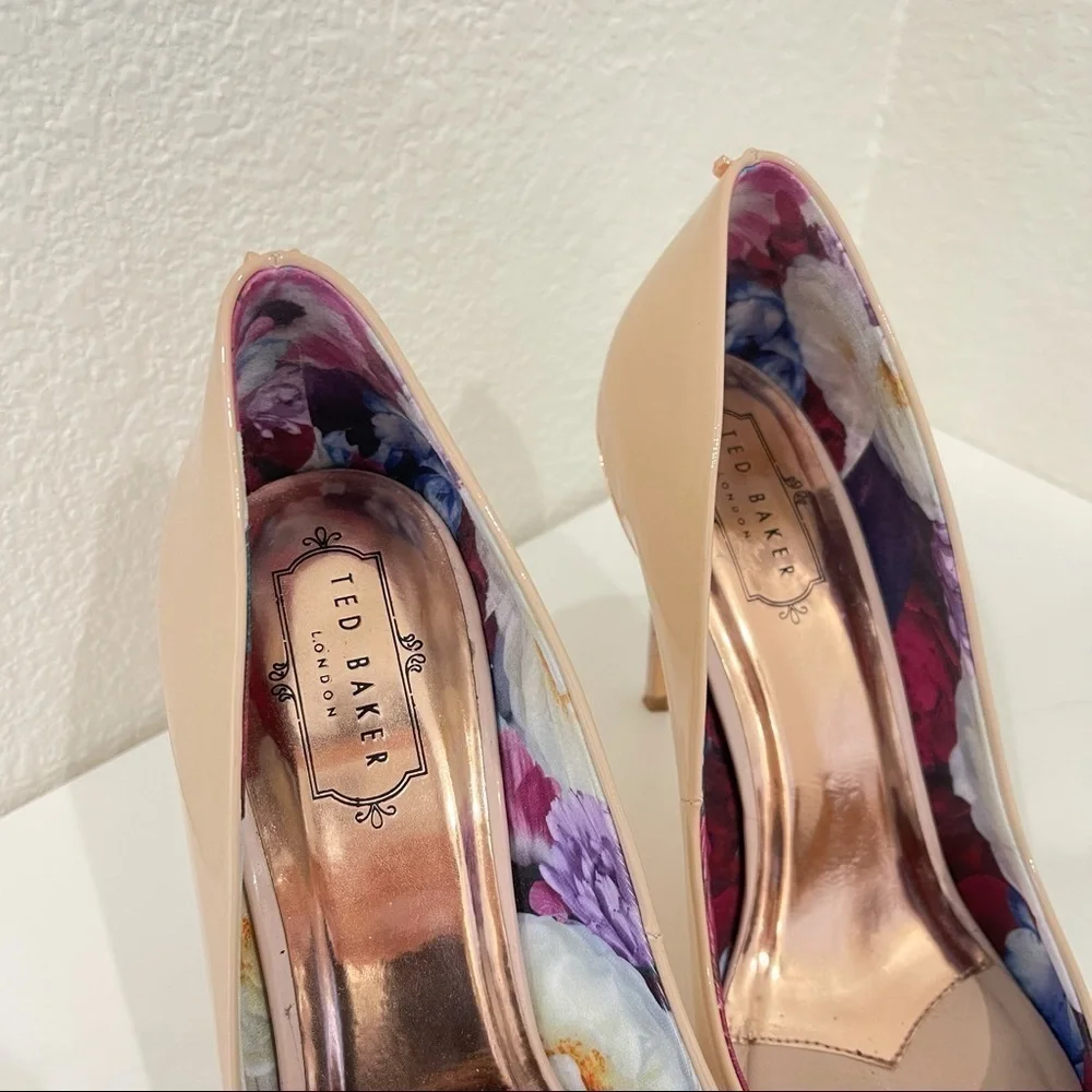 TED BAKER LONDON Pink Nude Cinderella Kaawa Pump Heels Size 41 - Picture 8 of 10
